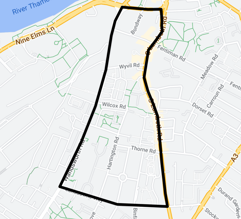 Wyvil Healthy Neighbourhood Boundary