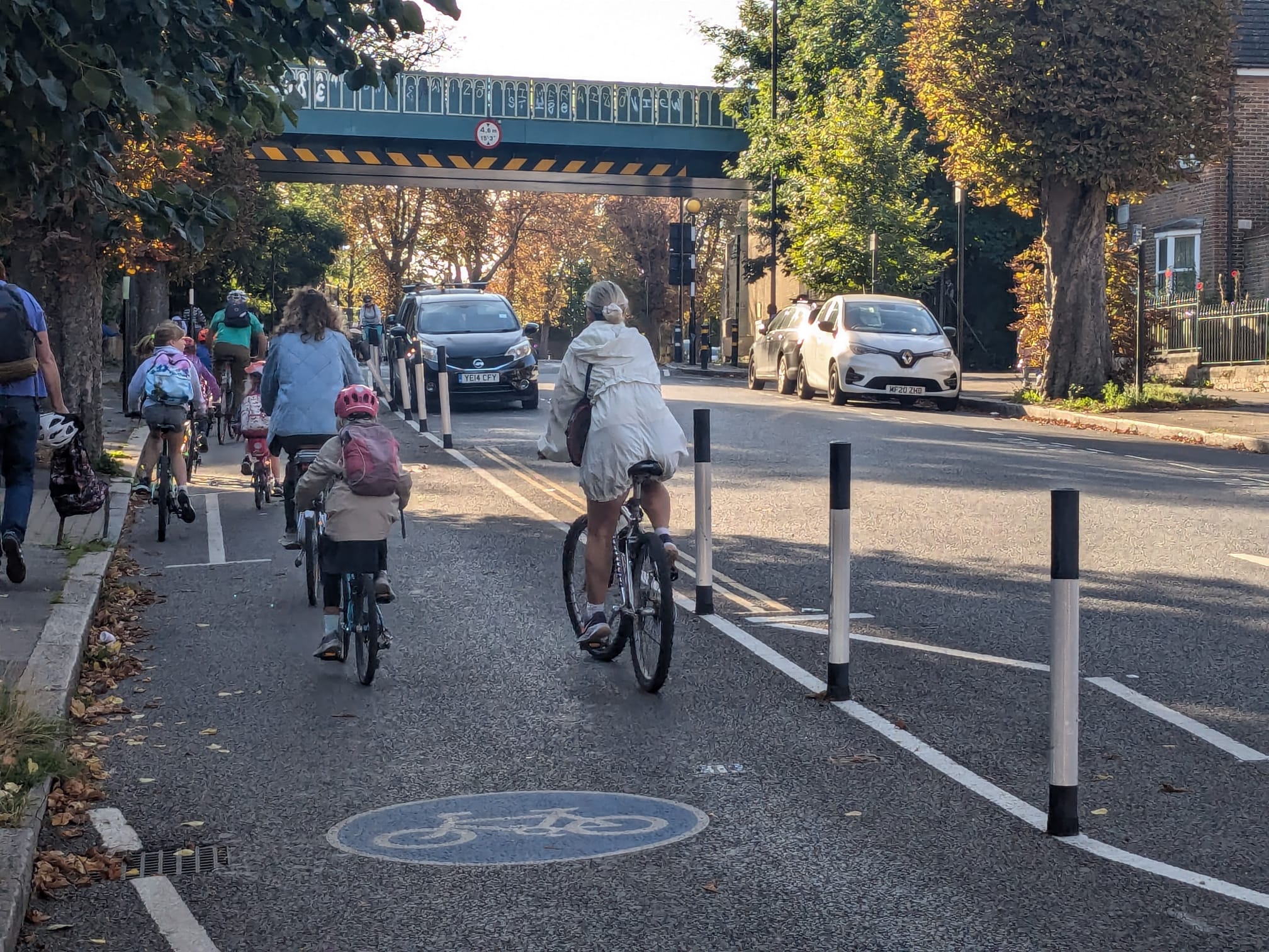 Image: Bike Bus on Rosendale Road (credit: Solve the School Run)