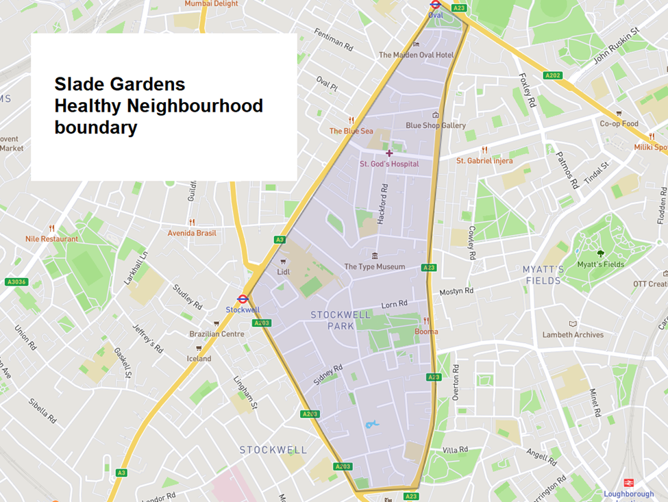 Slade Gardens boundary map