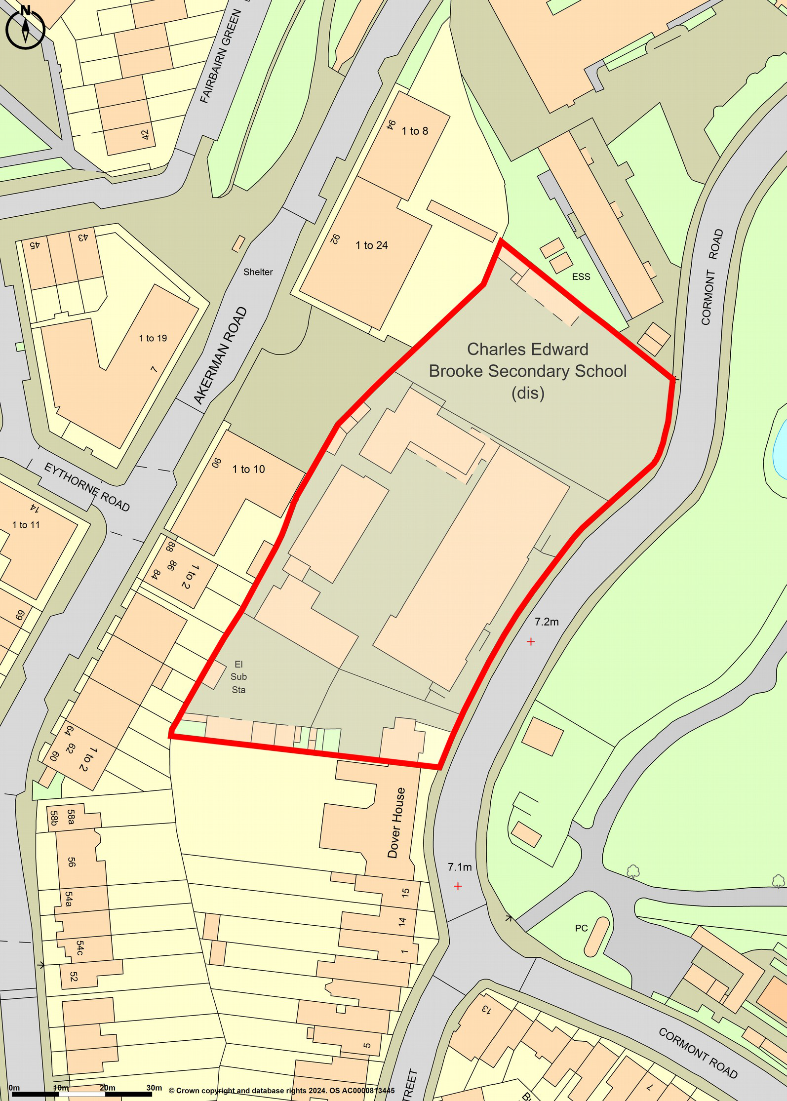 Site Map - Former Charles Edward Brooke School