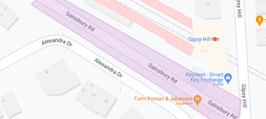 Sainsbury Road Reimagined project area: