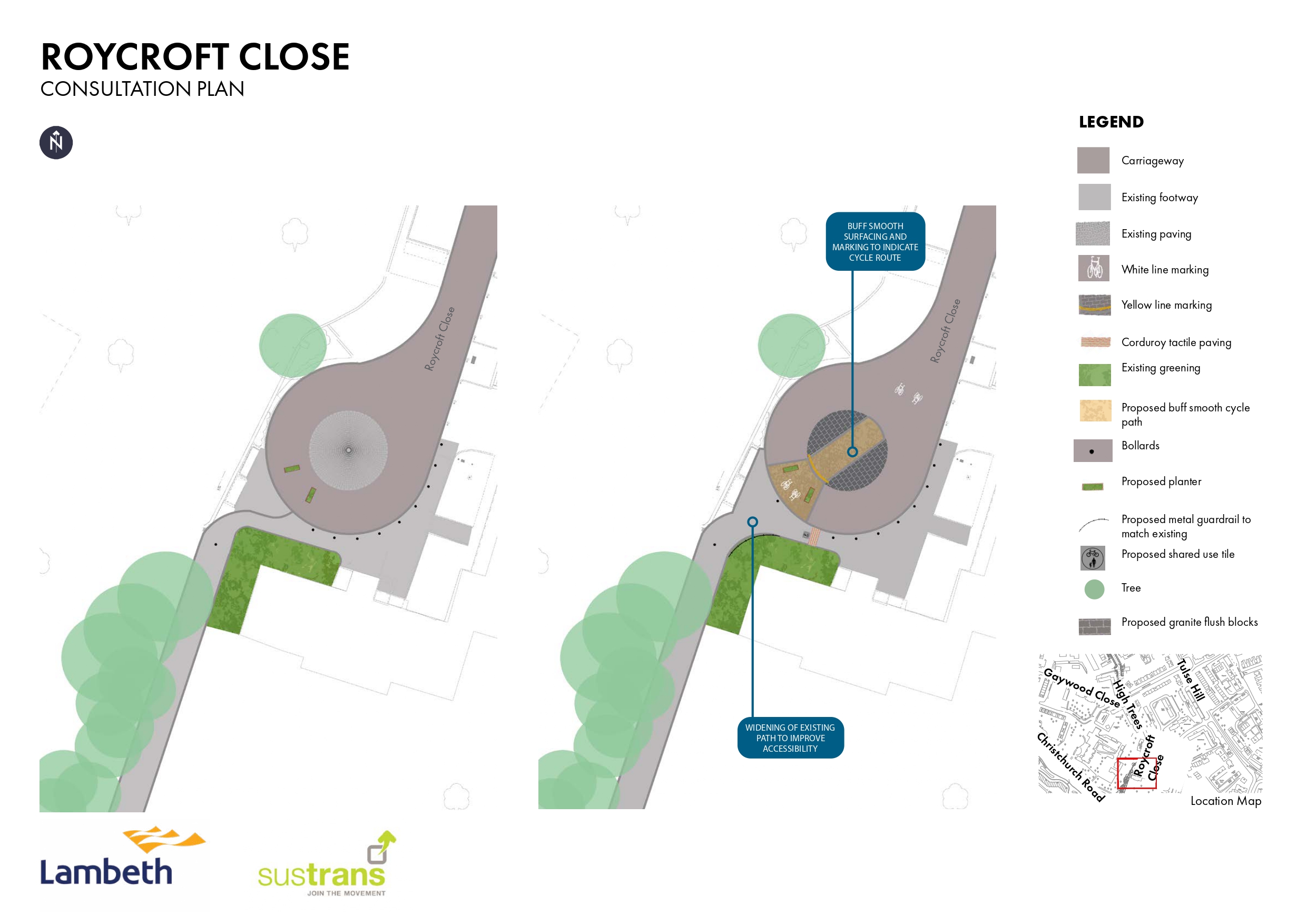 Roycroft Close (South end) consultation plan