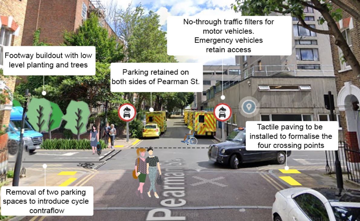 Street view of the proposal